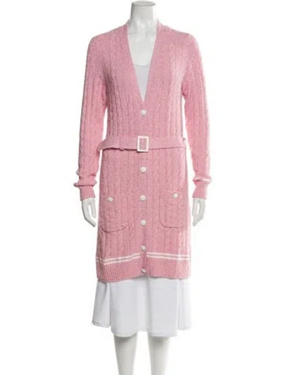 Pre-owned Chanel 2022 V-neck Sweater In Pink