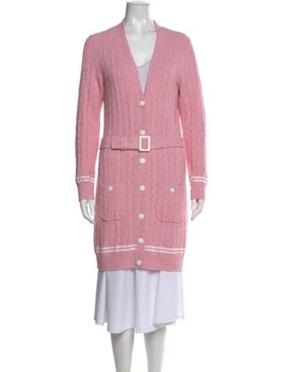 Pre-owned Chanel 2022 V-neck Sweater In Pink