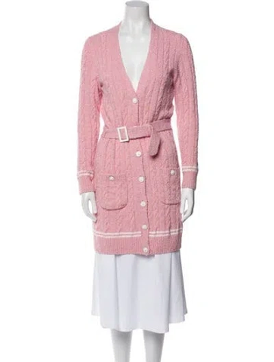 Pre-owned Chanel 2022 V-neck Sweater In Pink