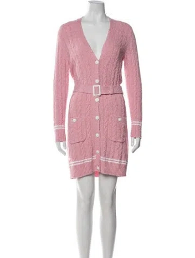 Pre-owned Chanel 2022 V-neck Sweater In Pink