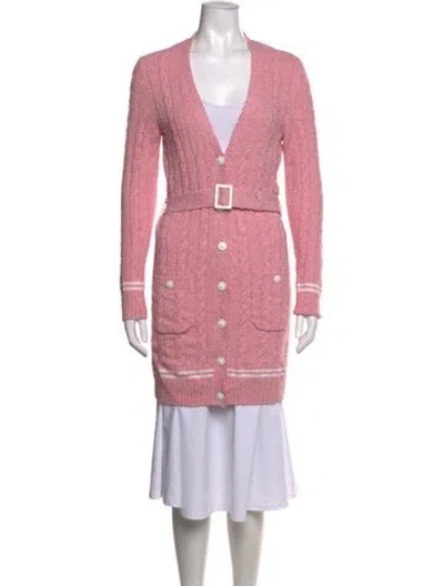 Pre-owned Chanel 2022 V-neck Sweater In Pink