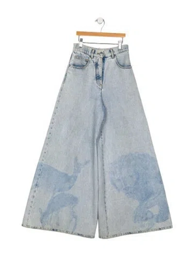 Pre-owned Chanel 2022 Wide Leg Jeans In Blue