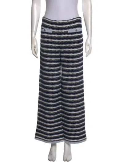 Pre-owned Chanel 2022 Wide Leg Pants In Blue