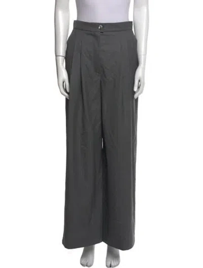 Pre-owned Chanel 2022 Wide Leg Pants In Gray