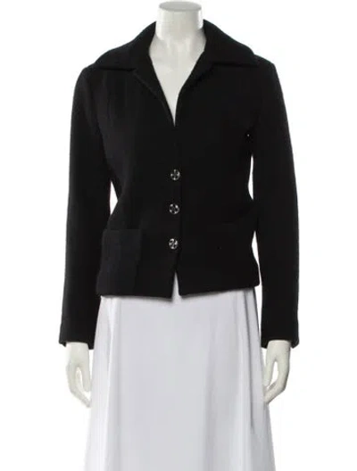 Pre-owned Chanel 2022 Wool Blazer In Black