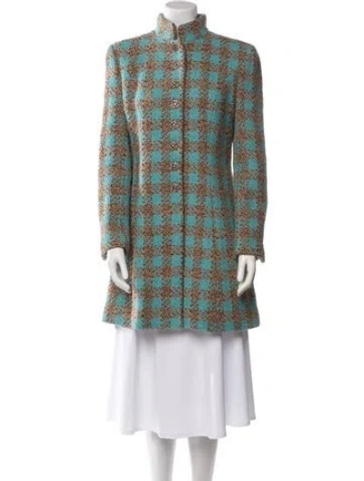 Pre-owned Chanel 2022 Wool Coat In Blue