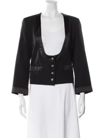 Pre-owned Chanel 2022 Wool Evening Jacket In Black