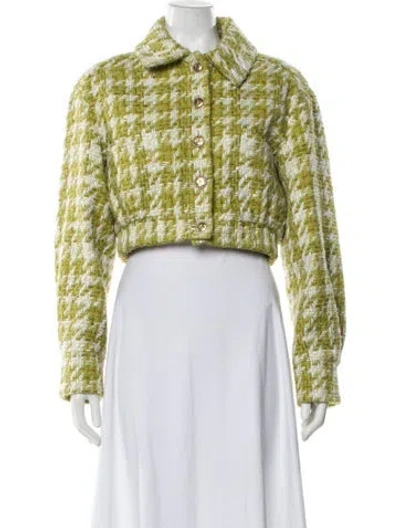 Pre-owned Chanel 2022 Wool Evening Jacket In Green