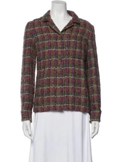 Pre-owned Chanel 2022 Wool Jacket W/ Tags In Red