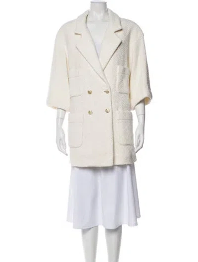 Pre-owned Chanel 2022 Wool Peacoat In Neutral