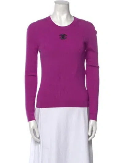 Pre-owned Chanel 2022 Wool Sweater In Purple