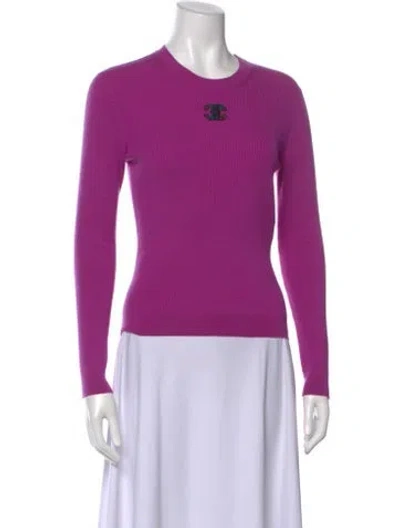 Pre-owned Chanel 2022 Wool Sweater In Purple