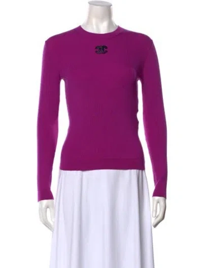 Pre-owned Chanel 2022 Wool Sweater In Purple