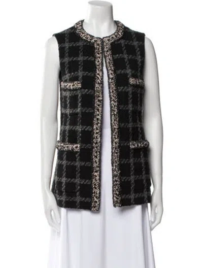 Pre-owned Chanel 2022 Wool Vest In Black