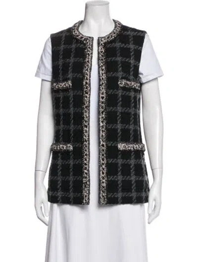 Pre-owned Chanel 2022 Wool Vest In Black