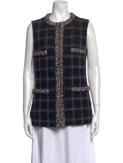 Pre-owned Chanel 2022 Wool Vest In Black