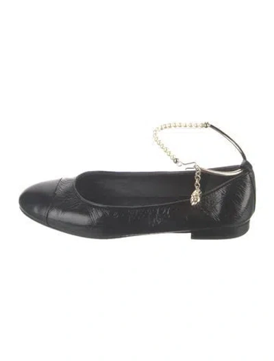Pre-owned Chanel 2022-2023 Interlocking Cc Logo Ballet Flats In Blue