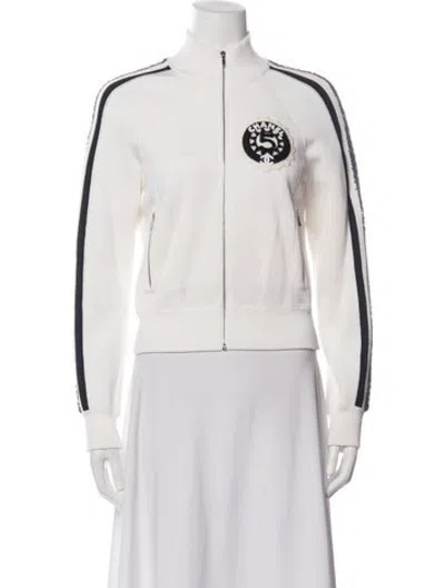 Pre-owned Chanel 2023 Bomber Jacket In White