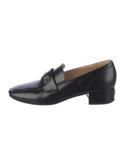 Pre-owned Chanel 2023 Calfskin Loafers In Black