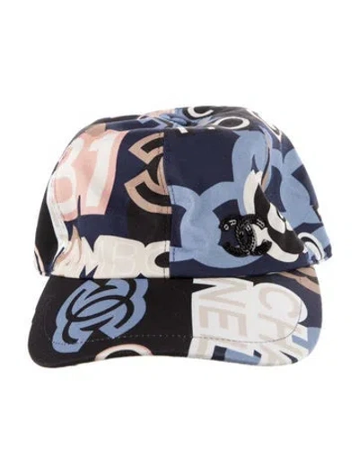 Pre-owned Chanel 2023 Camellia Baseball Cap In Blue