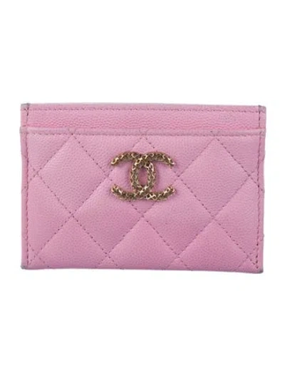Pre-owned Chanel 2023 Card Holder Card Holder In Pink