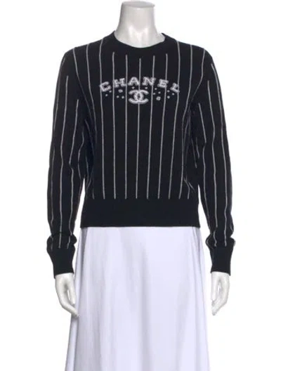 Pre-owned Chanel 2023 Cashmere Sweater In Black