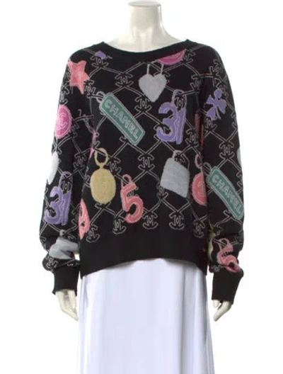 Pre-owned Chanel 2023 Cashmere Sweater In Black