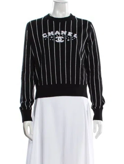 Pre-owned Chanel 2023 Cashmere Sweater In Black