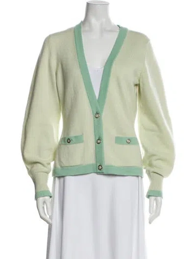 Pre-owned Chanel 2023 Cashmere Sweater In Green