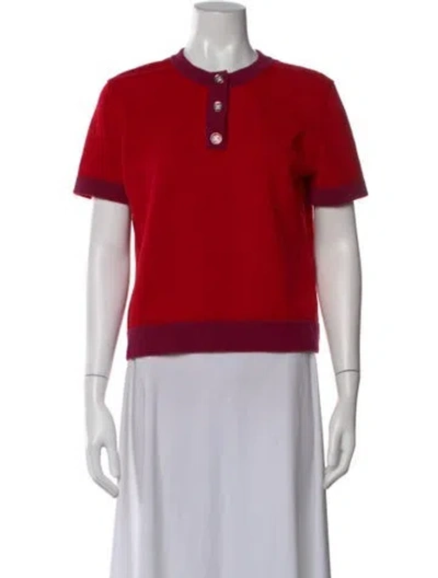 Pre-owned Chanel 2023 Cashmere Sweater In Red