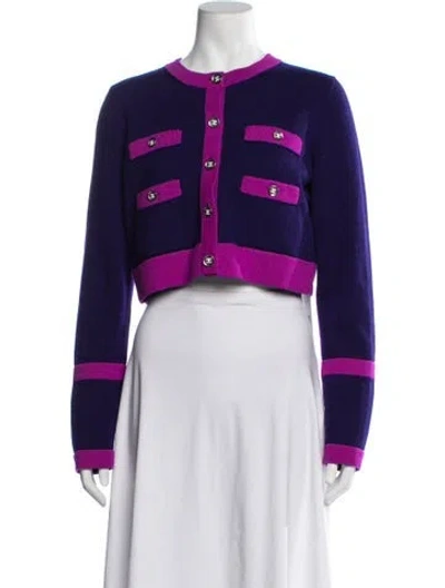 Pre-owned Chanel 2023 Cashmere Sweater W/ Tags In Purple