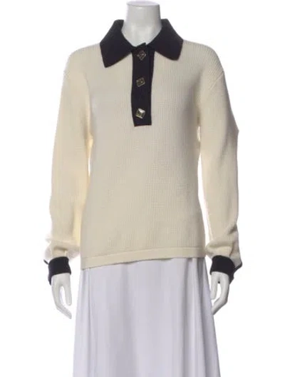Pre-owned Chanel 2023 Cashmere Sweater In White