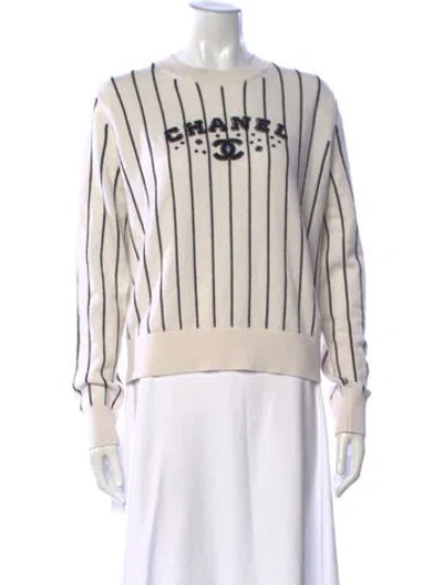 Pre-owned Chanel 2023 Cashmere Sweater In White