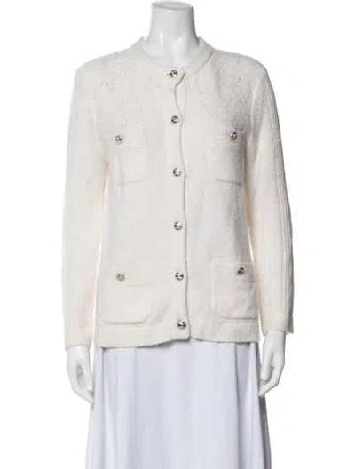 Pre-owned Chanel 2023 Cashmere Sweater In White