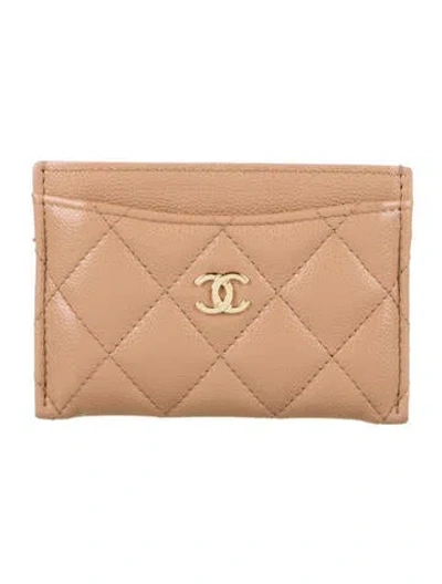 Pre-owned Chanel 2023 Classic Card Holder Card Holder In Neutrals