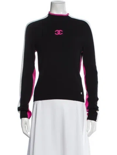 Pre-owned Chanel 2023 Coco Neige Sweater In Black