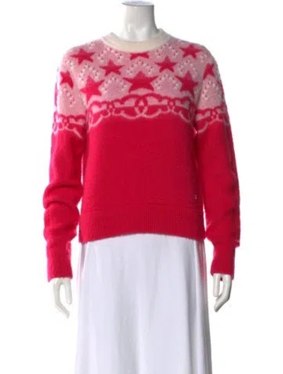 Pre-owned Chanel 2023 Coco Neige Sweater In Pink