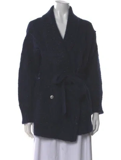 Pre-owned Chanel 2023 Coco Neige Sweater W/ Tags In Blue