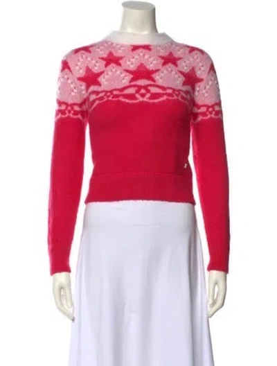 Pre-owned Chanel 2023 Coco Neige Sweater W/ Tags In Neutrals/pink