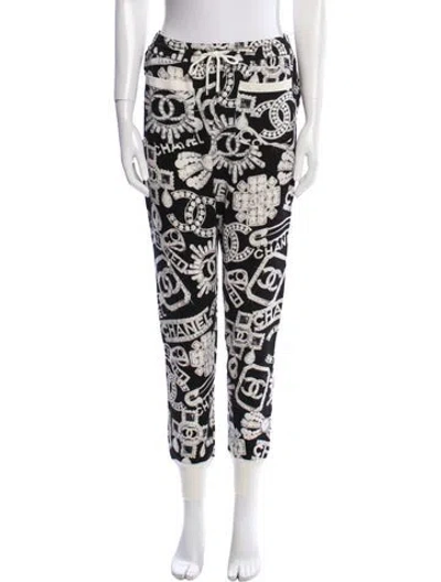 Pre-owned Chanel 2023 Coco Neige Sweatpants In Black