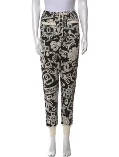Pre-owned Chanel 2023 Coco Neige Sweatpants In Black