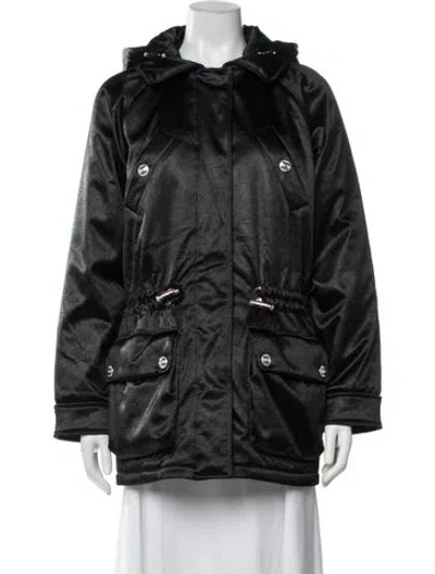 Pre-owned Chanel 2023 Coco Niege Parka In Black