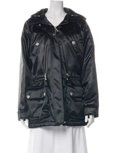 Pre-owned Chanel 2023 Coco Niege Parka W/ Tags In Black