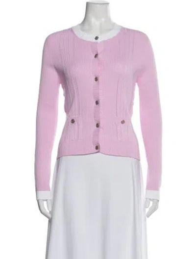 Pre-owned Chanel 2023 Crew Neck Sweater In Pink