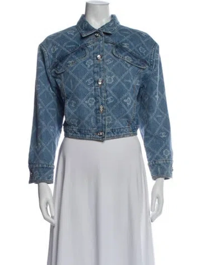 Pre-owned Chanel 2023 Denim Jacket In Blue