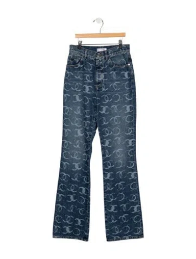 Pre-owned Chanel 2023 Flared Jeans In Blue
