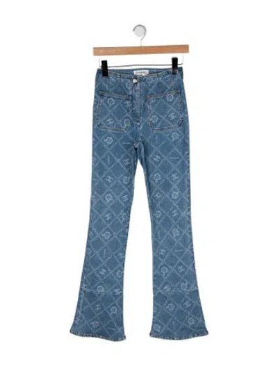 Pre-owned Chanel 2023 Flared Jeans In Blue
