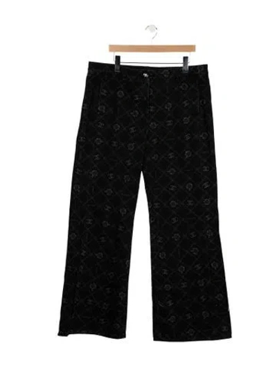 Pre-owned Chanel 2023 Flared Jeans W/ Tags In Black
