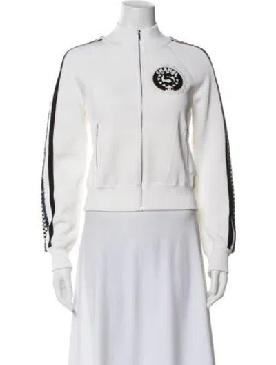 Pre-owned Chanel 2023 Graphic Print Evening Jacket W/ Tags In Neutral