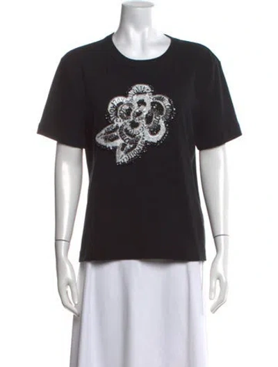 Pre-owned Chanel 2023 Graphic Print T-shirt In Black